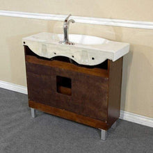 Load image into Gallery viewer, Bellaterra Home Vanity BellaTerra Home 39.8 in Single Sink Vanity-Wood-Walnut-4 Drawers 203139B