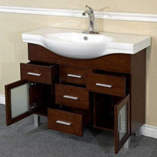Load image into Gallery viewer, Bellaterra Home Vanity BellaTerra Home 39.8 in Single Sink Vanity-Wood-Walnut-4 Drawers 203139B