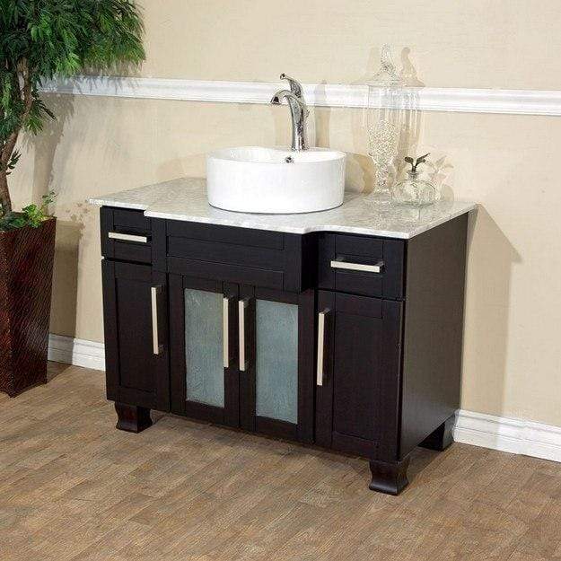 Bellaterra Home Vanity BellaTerra Home 40 in Single sink vanity-dark mahogany 604023A