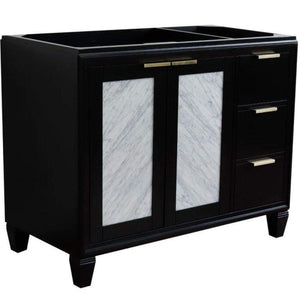 Bellaterra Home Vanity BellaTerra Home 42" Single sink vanity in Black finish - Left door- Cabinet only 400990-42L-BL