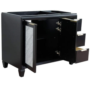 Bellaterra Home Vanity BellaTerra Home 42" Single sink vanity in Black finish - Left door- Cabinet only 400990-42L-BL