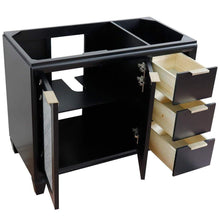 Load image into Gallery viewer, Bellaterra Home Vanity BellaTerra Home 42&quot; Single sink vanity in Black finish - Left door- Cabinet only 400990-42L-BL