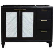 Load image into Gallery viewer, Bellaterra Home Vanity BellaTerra Home 42&quot; Single sink vanity in Black finish - Left door- Cabinet only 400990-42L-BL