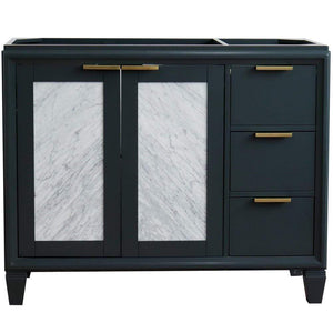 Bellaterra Home Vanity BellaTerra Home 42" Single sink vanity in Dark Gray finish - Left door- Cabinet only 400990-42L-DG