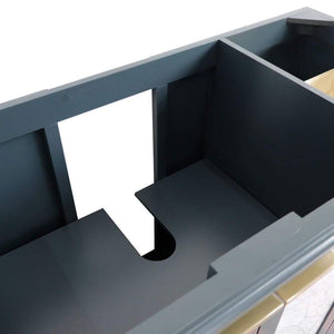 Bellaterra Home Vanity BellaTerra Home 42" Single sink vanity in Dark Gray finish - Left door- Cabinet only 400990-42L-DG