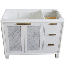 Load image into Gallery viewer, Bellaterra Home Vanity BellaTerra Home 42&quot; Single sink vanity in White finish - Left door- Cabinet only 400990-42L-WH
