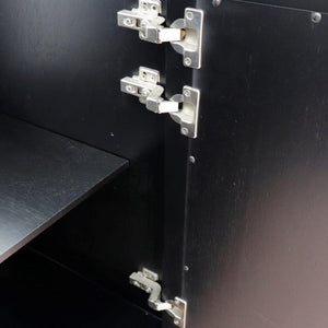 Bellaterra Home Vanity BellaTerra Home 43" Single vanity in Black finish with Black galaxy and oval sink- Left door/Left sink 400990-43L-BL-BGOL