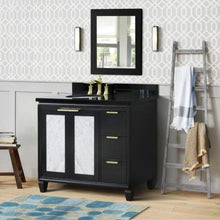 Load image into Gallery viewer, Bellaterra Home Vanity BellaTerra Home 43&quot; Single vanity in Black finish with Black galaxy and oval sink- Left door/Left sink 400990-43L-BL-BGOL