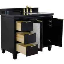 Load image into Gallery viewer, Bellaterra Home Vanity BellaTerra Home 43&quot; Single vanity in Black finish with Black galaxy and oval sink- Right door/Right sink 400990-43R-BL-BGOR