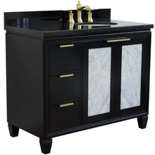 Load image into Gallery viewer, Bellaterra Home Vanity BellaTerra Home 43&quot; Single vanity in Black finish with Black galaxy and oval sink- Right door/Right sink 400990-43R-BL-BGOR