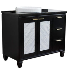 Load image into Gallery viewer, Bellaterra Home Vanity BellaTerra Home 43&quot; Single vanity in Black finish with Black galaxy and round sink- Left door/Left sink 400990-43L-BL-BGRDL