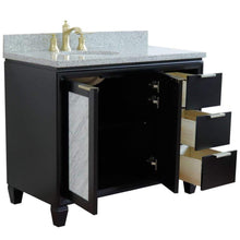 Load image into Gallery viewer, Bellaterra Home Vanity BellaTerra Home 43&quot; Single vanity in Black finish with Gray granite and oval sink- Left door/Left sink 400990-43L-BL-GYOL