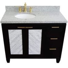 Load image into Gallery viewer, Bellaterra Home Vanity BellaTerra Home 43&quot; Single vanity in Black finish with Gray granite and oval sink- Left door/Left sink 400990-43L-BL-GYOL