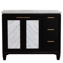 Load image into Gallery viewer, Bellaterra Home Vanity BellaTerra Home 43&quot; Single vanity in Black finish with Gray granite and oval sink- Left door/Left sink 400990-43L-BL-GYOL
