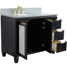 Load image into Gallery viewer, Bellaterra Home Vanity BellaTerra Home 43&quot; Single vanity in Black finish with Gray granite and rectangle sink- Left door/Left sink 400990-43L-BL-GYRL