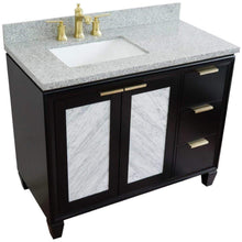 Load image into Gallery viewer, Bellaterra Home Vanity BellaTerra Home 43&quot; Single vanity in Black finish with Gray granite and rectangle sink- Left door/Left sink 400990-43L-BL-GYRL