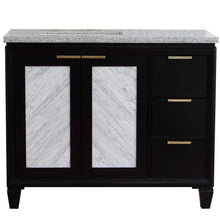 Load image into Gallery viewer, Bellaterra Home Vanity BellaTerra Home 43&quot; Single vanity in Black finish with Gray granite and rectangle sink- Left door/Left sink 400990-43L-BL-GYRL