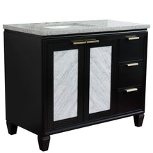 Load image into Gallery viewer, Bellaterra Home Vanity BellaTerra Home 43&quot; Single vanity in Black finish with Gray granite and rectangle sink- Left door/Left sink 400990-43L-BL-GYRL