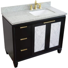 Load image into Gallery viewer, Bellaterra Home Vanity BellaTerra Home 43&quot; Single vanity in Black finish with Gray granite and rectangle sink- Right door/Right sink 400990-43R-BL-GYRR