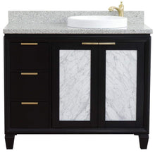 Load image into Gallery viewer, Bellaterra Home Vanity BellaTerra Home 43&quot; Single vanity in Black finish with Gray granite and round sink- Right door/Right sink 400990-43R-BL-GYRDR
