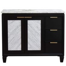 Load image into Gallery viewer, Bellaterra Home Vanity BellaTerra Home 43&quot; Single vanity in Black finish with White Carrara and oval sink- Left door/Left sink 400990-43L-BL-WMOL