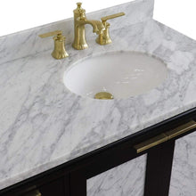 Load image into Gallery viewer, Bellaterra Home Vanity BellaTerra Home 43&quot; Single vanity in Black finish with White Carrara and oval sink- Right door/Right sink 400990-43R-BL-WMOR