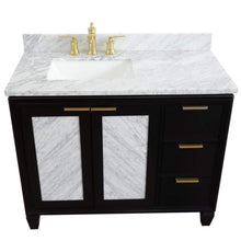 Load image into Gallery viewer, Bellaterra Home Vanity BellaTerra Home 43&quot; Single vanity in Black finish with White Carrara and rectangle sink- Left door/Left sink 400990-43L-BL-WMRL