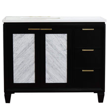 Load image into Gallery viewer, Bellaterra Home Vanity BellaTerra Home 43&quot; Single vanity in Black finish with White quartz and rectangle sink- Left door/Left sink 400990-43L-BL-WERL