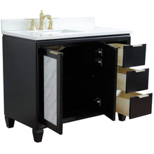 Load image into Gallery viewer, Bellaterra Home Vanity BellaTerra Home 43&quot; Single vanity in Black finish with White quartz and rectangle sink- Left door/Left sink 400990-43L-BL-WERL