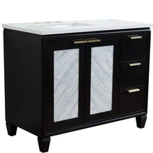 Load image into Gallery viewer, Bellaterra Home Vanity BellaTerra Home 43&quot; Single vanity in Black finish with White quartz and rectangle sink- Left door/Left sink 400990-43L-BL-WERL