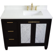 Load image into Gallery viewer, Bellaterra Home Vanity BellaTerra Home 43&quot; Single vanity in Black finish with White quartz and rectangle sink- Right door/Right sink 400990-43R-BL-WERR
