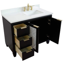 Load image into Gallery viewer, Bellaterra Home Vanity BellaTerra Home 43&quot; Single vanity in Black finish with White quartz and rectangle sink- Right door/Right sink 400990-43R-BL-WERR