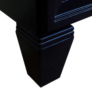 Bellaterra Home Vanity BellaTerra Home 43" Single vanity in Black finish with White quartz and round sink- Left door/Left sink 400990-43L-BL-WERDL