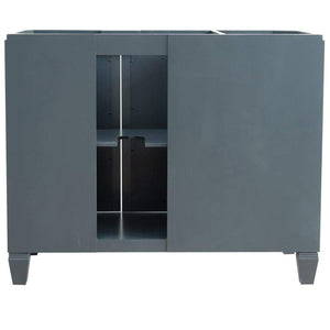 Bellaterra Home Vanity BellaTerra Home 43" Single vanity in Dark Gray finish with Black galaxy and oval sink- Right door/Right sink 400990-43R-DG-BGOR