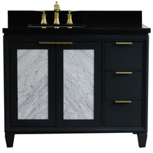 Load image into Gallery viewer, Bellaterra Home Vanity BellaTerra Home  43&quot; Single vanity in Dark Gray finish with Black galaxy and rectangle sink- Left door/Left sink 400990-43L-DG-BGRL