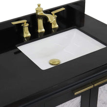 Load image into Gallery viewer, Bellaterra Home Vanity BellaTerra Home 43&quot; Single vanity in Dark Gray finish with Black galaxy and rectangle sink- Right door/Right sink 400990-43R-DG-BGRR