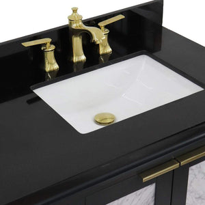 Bellaterra Home Vanity BellaTerra Home 43" Single vanity in Dark Gray finish with Black galaxy and rectangle sink- Right door/Right sink 400990-43R-DG-BGRR