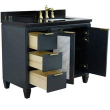 Load image into Gallery viewer, Bellaterra Home Vanity BellaTerra Home 43&quot; Single vanity in Dark Gray finish with Black galaxy and rectangle sink- Right door/Right sink 400990-43R-DG-BGRR