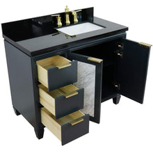 Load image into Gallery viewer, Bellaterra Home Vanity BellaTerra Home 43&quot; Single vanity in Dark Gray finish with Black galaxy and rectangle sink- Right door/Right sink 400990-43R-DG-BGRR