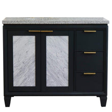 Load image into Gallery viewer, Bellaterra Home Vanity BellaTerra Home 43&quot; Single vanity in Dark Gray finish with Gray granite and oval sink- Left door/Left sink 400990-43L-DG-GYOL