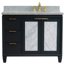 Load image into Gallery viewer, Bellaterra Home Vanity BellaTerra Home 43&quot; Single vanity in Dark Gray finish with Gray granite and oval sink- Right door/Right sink 400990-43R-DG-GYOR