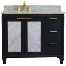 Load image into Gallery viewer, Bellaterra Home Vanity BellaTerra Home 43&quot; Single vanity in Dark Gray finish with Gray granite and rectangle sink- Left door/Left sink 400990-43L-DG-GYRL