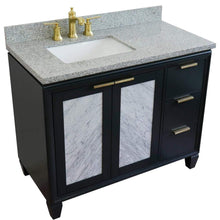 Load image into Gallery viewer, Bellaterra Home Vanity BellaTerra Home 43&quot; Single vanity in Dark Gray finish with Gray granite and rectangle sink- Left door/Left sink 400990-43L-DG-GYRL