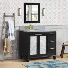 Load image into Gallery viewer, Bellaterra Home Vanity BellaTerra Home 43&quot; Single vanity in Dark Gray finish with Gray granite and rectangle sink- Left door/Left sink 400990-43L-DG-GYRL