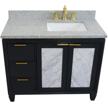 Load image into Gallery viewer, Bellaterra Home Vanity BellaTerra Home 43&quot; Single vanity in Dark Gray finish with Gray granite and rectangle sink- Right door/Right sink 400990-43R-DG-GYRR