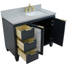 Load image into Gallery viewer, Bellaterra Home Vanity BellaTerra Home 43&quot; Single vanity in Dark Gray finish with Gray granite and rectangle sink- Right door/Right sink 400990-43R-DG-GYRR