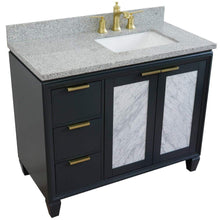 Load image into Gallery viewer, Bellaterra Home Vanity BellaTerra Home 43&quot; Single vanity in Dark Gray finish with Gray granite and rectangle sink- Right door/Right sink 400990-43R-DG-GYRR