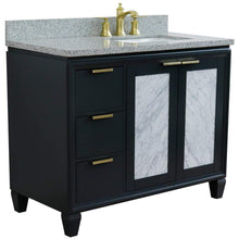 Load image into Gallery viewer, Bellaterra Home Vanity BellaTerra Home 43&quot; Single vanity in Dark Gray finish with Gray granite and rectangle sink- Right door/Right sink 400990-43R-DG-GYRR
