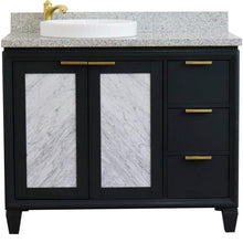 Load image into Gallery viewer, Bellaterra Home Vanity BellaTerra Home 43&quot; Single vanity in Dark Gray finish with Gray granite and round sink- Left door/Left sink 400990-43L-DG-GYRDL