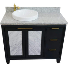 Load image into Gallery viewer, Bellaterra Home Vanity BellaTerra Home 43&quot; Single vanity in Dark Gray finish with Gray granite and round sink- Left door/Left sink 400990-43L-DG-GYRDL